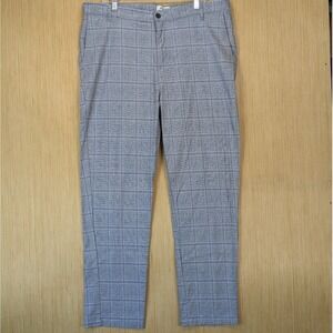 Ben Sherman Dress Pants Mens 38X30 Slim‎ Fit Stretch Plaid Gray Blue Career